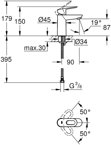 GROHE 23337000 | BauLoop Basin Mixer Tap