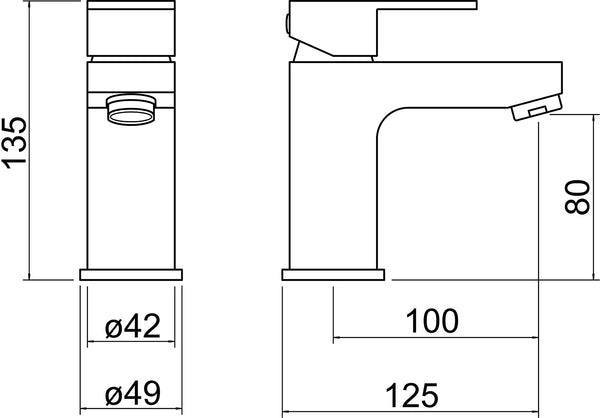 Trisen Hiron TT902 Single Lever Mono Basin Mixer (No Waste)