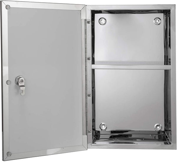 Croydex Trent Stainless Steel Lockable Medicine Cabinet