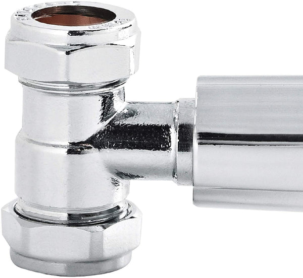 Nuie RV004 | Modern Bathroom Straight Radiator Valve, 78mm x 30mm, Chrome