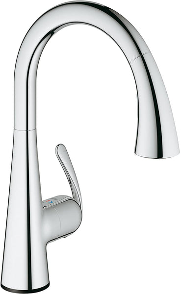 GROHE 30219001 | Zedra Touch Kitchen Tap | Pull-Down Shower Head | Chrome