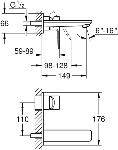 Grohe Lineare 2̴Ì_Hole Basin Mixer