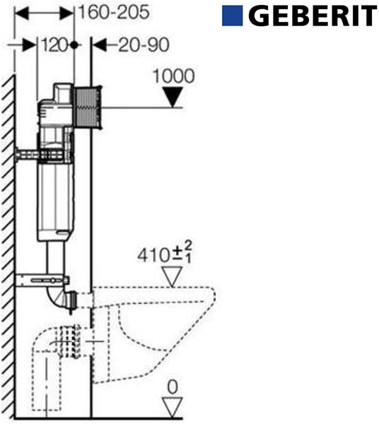 Geberit 109.309.00.5 Sigma UP320 Dual Flush Concealed Cistern White