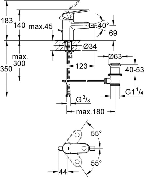 GROHE 33241002 | Europlus Bidet Mixer