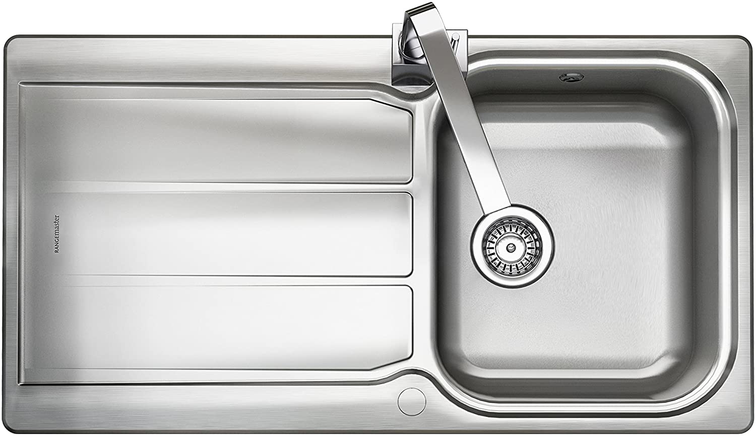 WORKTOP EXPRESS Rangemaster Sink collection - Available in a variety of Styles, Sizes and Finishes (Glendale Overmounted Inset Sink - Stainless Steel - Single Bowl (Reversible) - 950mm x 508mm)