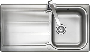 WORKTOP EXPRESS Rangemaster Sink collection - Available in a variety of Styles, Sizes and Finishes (Glendale Overmounted Inset Sink - Stainless Steel - Single Bowl (Reversible) - 950mm x 508mm)