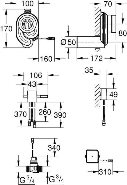 Grohe - Temperature Sensor for Urinal 240V