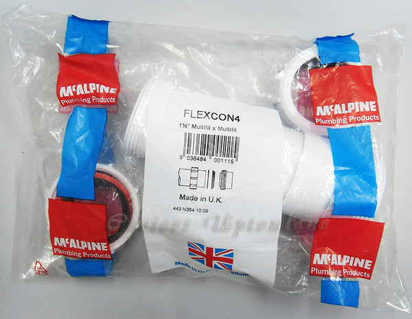 McAlpine FLEXCON4 Flexible Waste Connector fitting 1-1/2-inch Universal Outlet