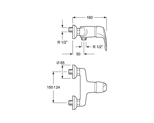 Shower Mixer Valve, Chrome (Product Code: 06140440)