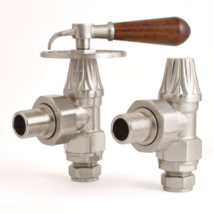 Traditional Manual Satin Nickel Radiator Valves