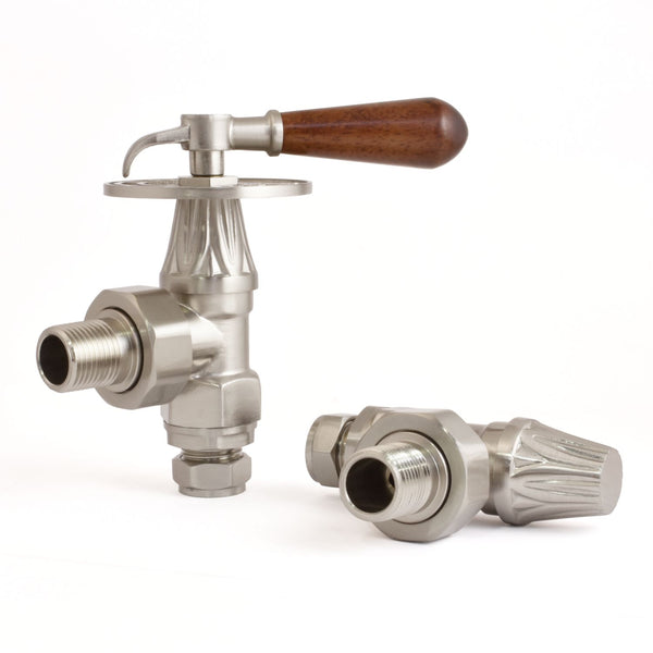 Traditional Manual Satin Nickel Radiator Valves