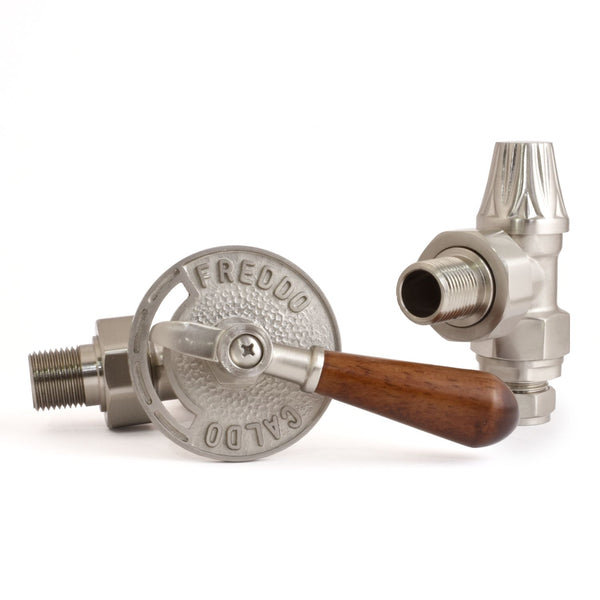 Traditional Manual Satin Nickel Radiator Valves